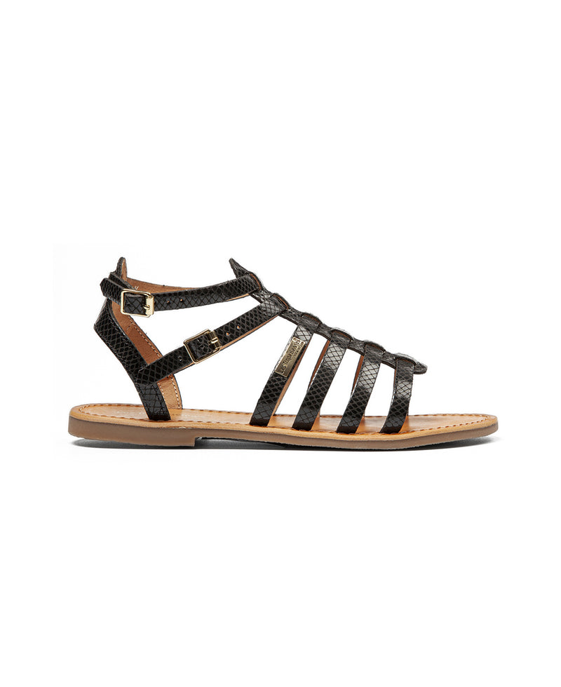 Hikaela Sandals - Black Serpent