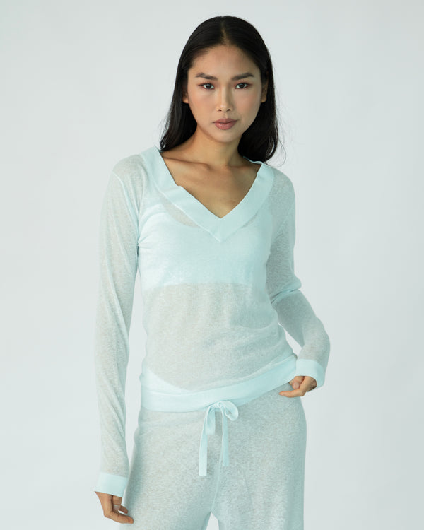 The Fitted Long Sleeve (V-Neck) - Salty Air