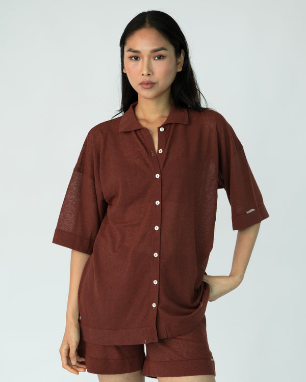 The Oversize Shirt - Sierra Brown