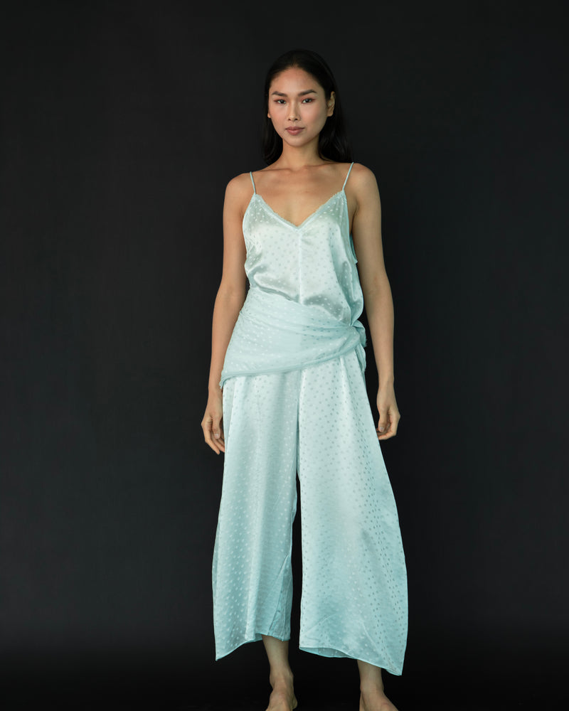 The Silk Combi Pants - Ice Melt Dots