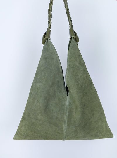 The Fanny Suede Bag - Kaki Olive