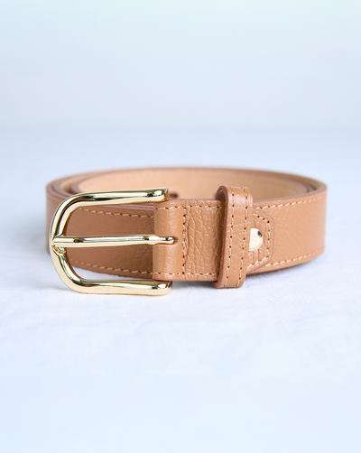 Amanda Leather Belt - Camel