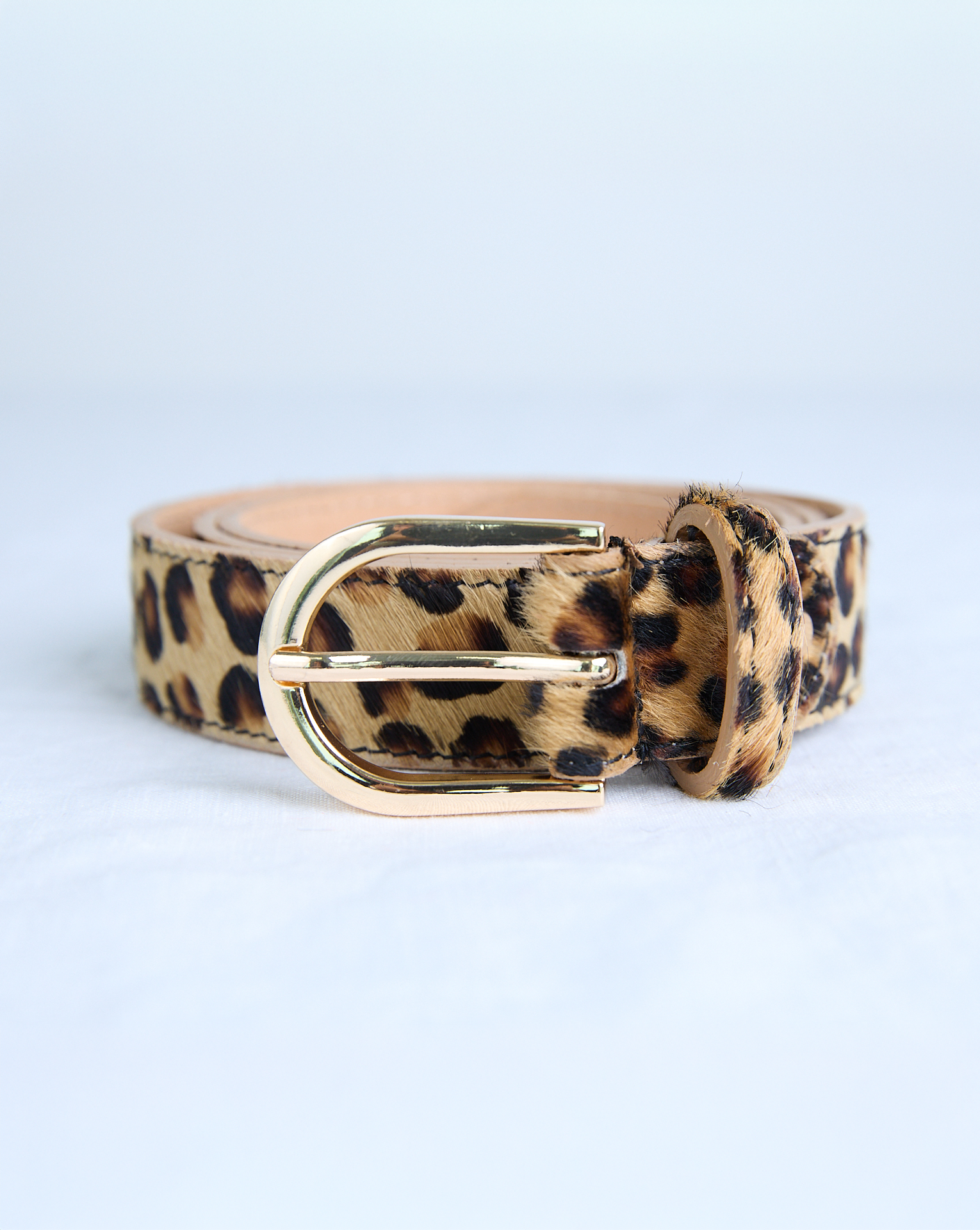 Amanda Leather Belt - Leo Print