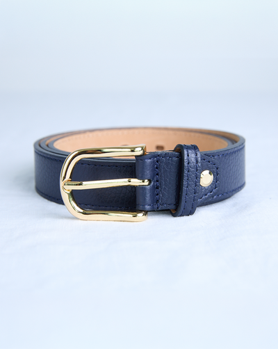 Amanda Leather Belt - Marine