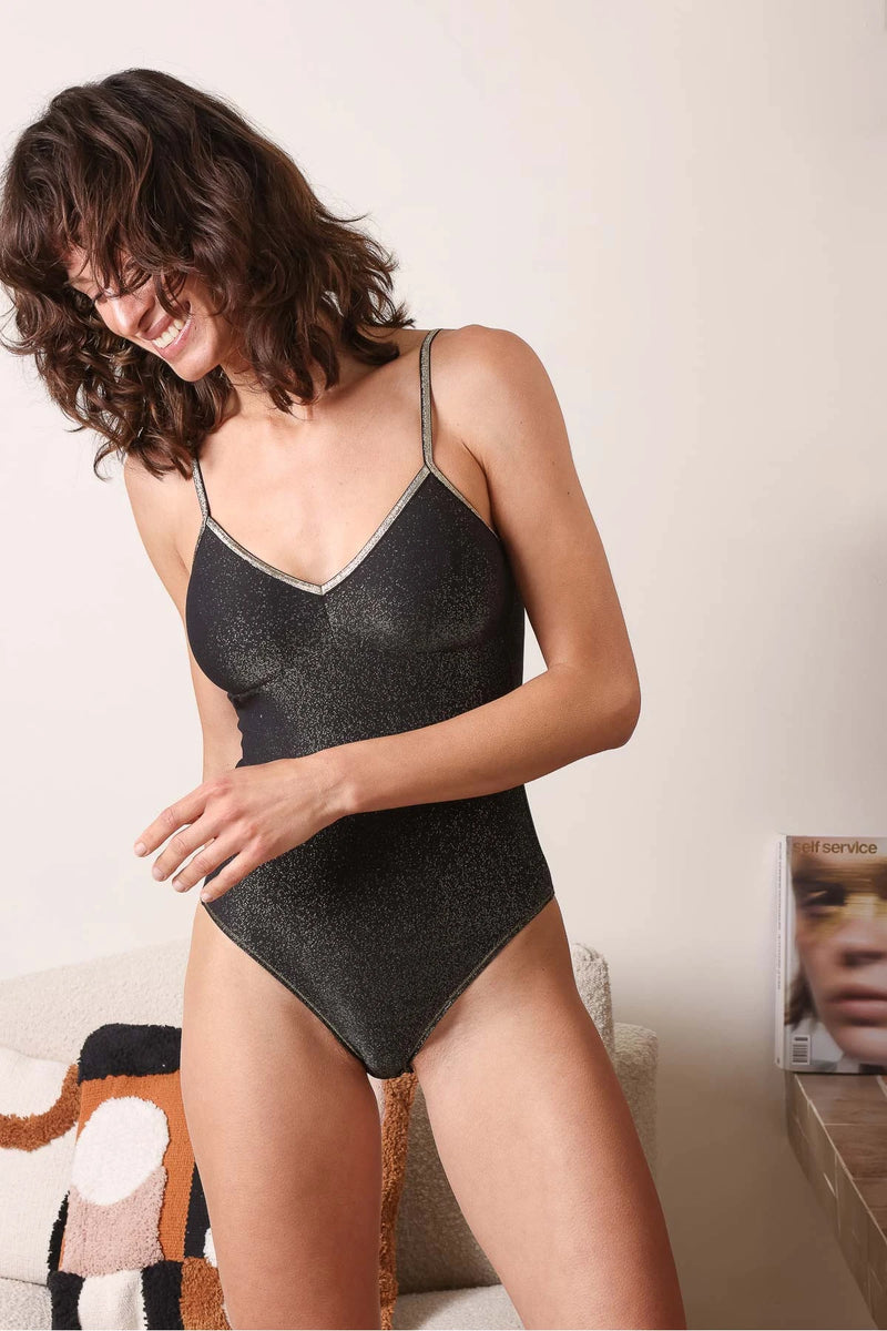 Body Georgia (With Pads) - Black Lurex