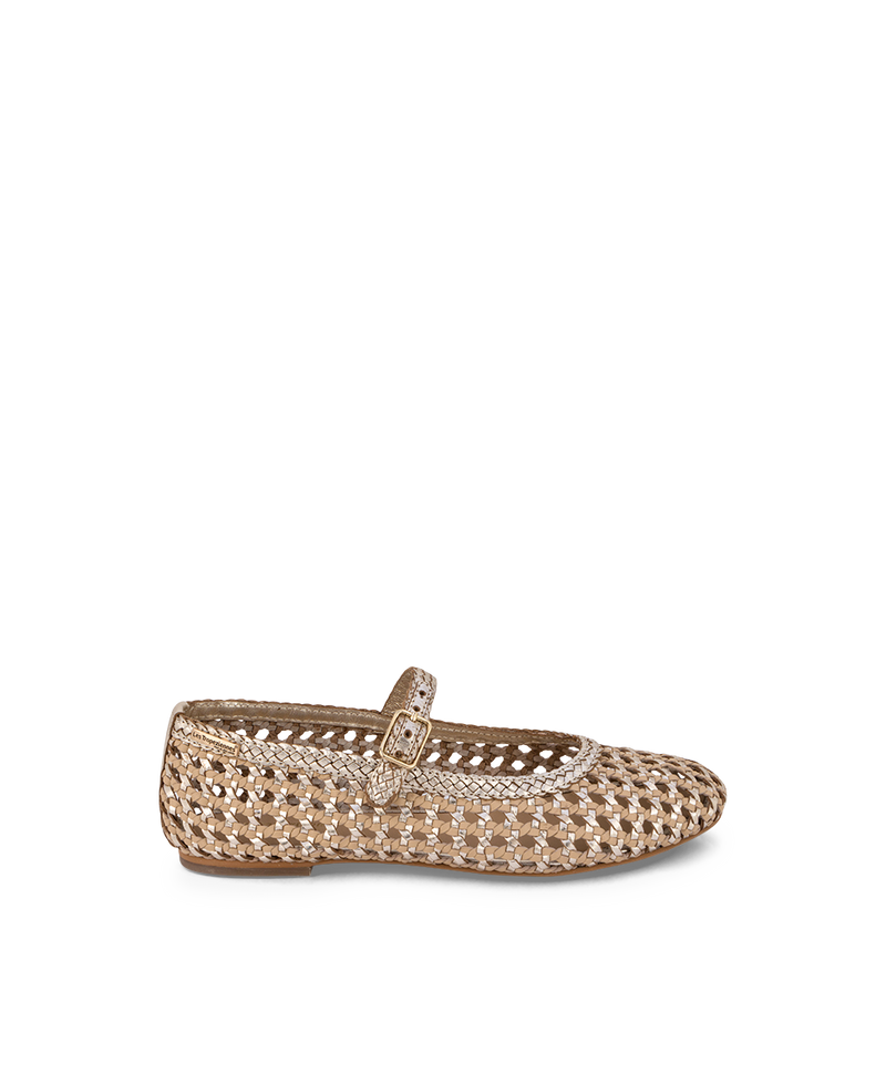 Carla Mary Jane Flats - Gold