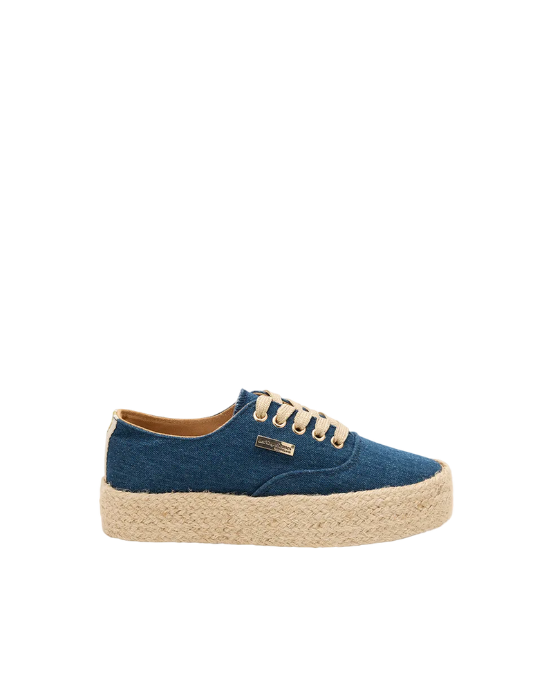 Cosmic Lace-Up Sneakers - Blue Denim