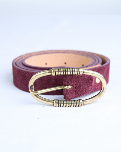Clara Leather Belt - Wine