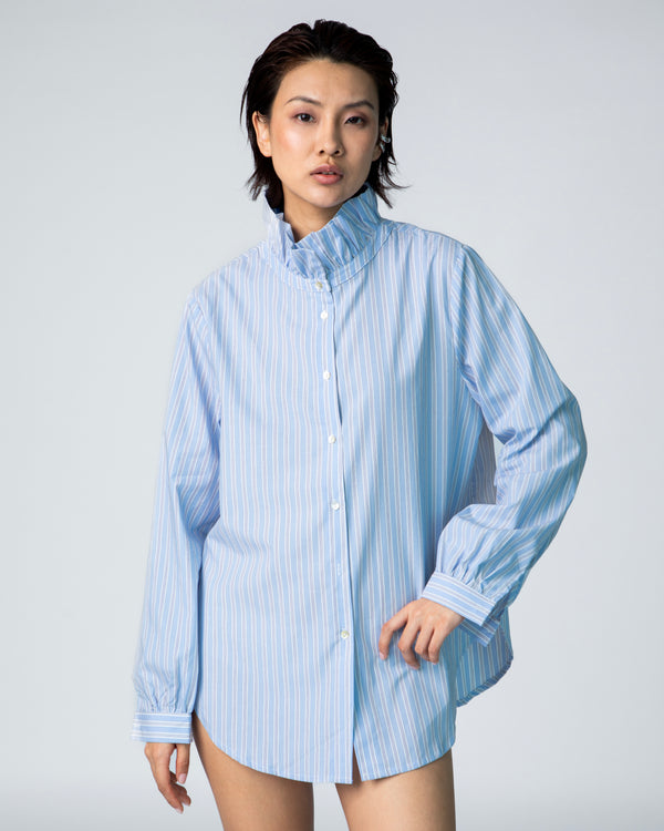 Simone Shirt - Light Blue Stripes