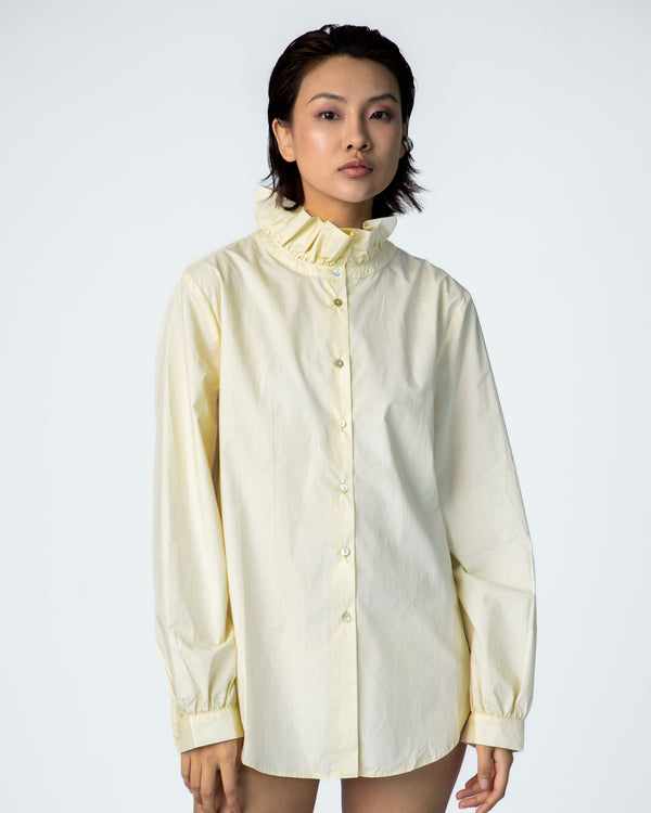 Simone Shirt - Poplin-Pastel Yellow