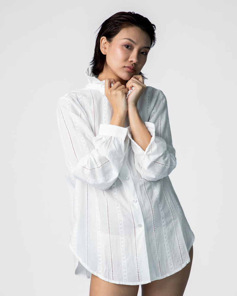 Simone Shirt - White Lace