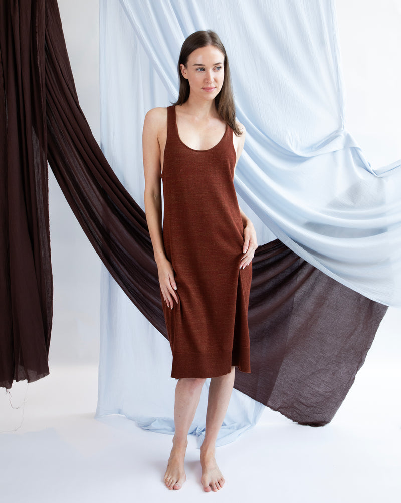 Georgina Tank Top Dress - Sierra Brown Shimmer