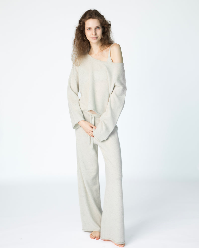 The Wide Leg Pants - Snow Speckle