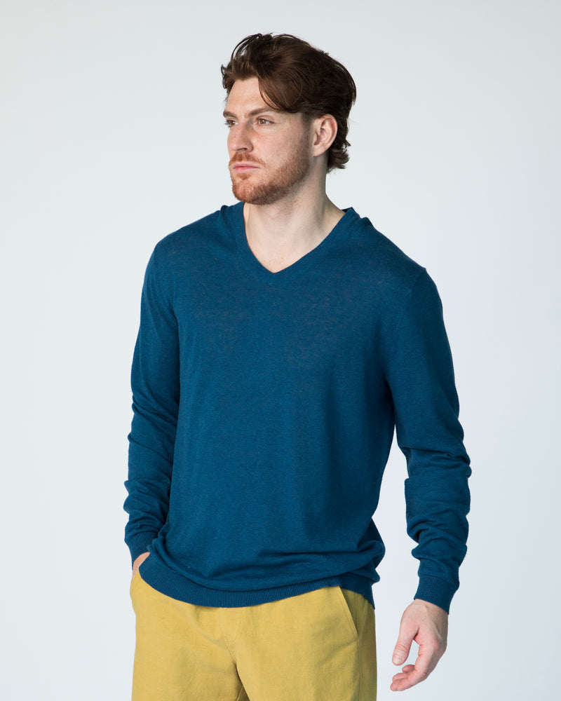 Marco Long T-Shirt (V-Neck) - Inkwell