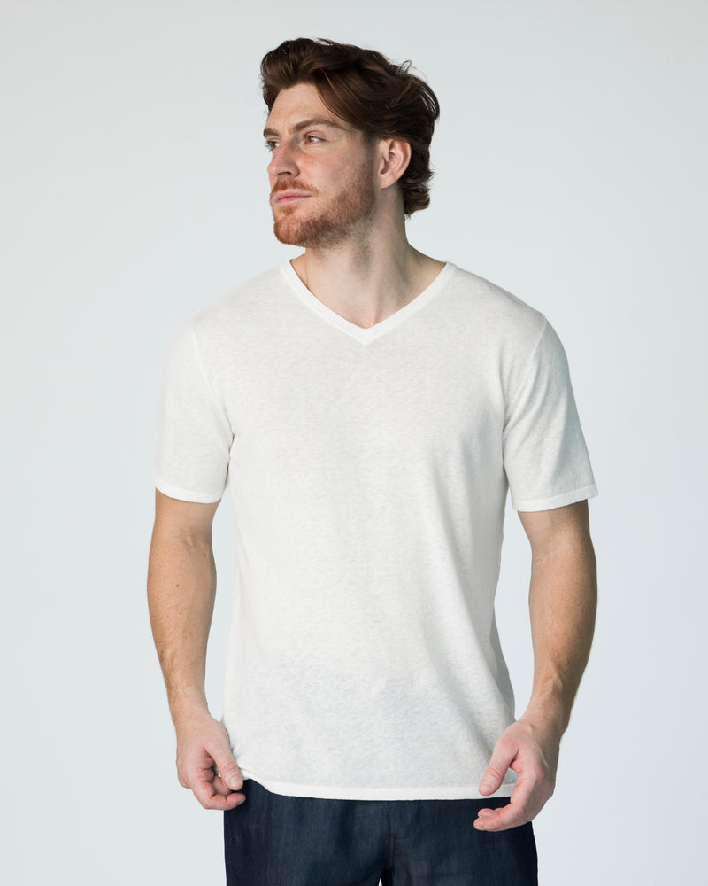 Men Marcel T-Shirt (V-Neck) - White