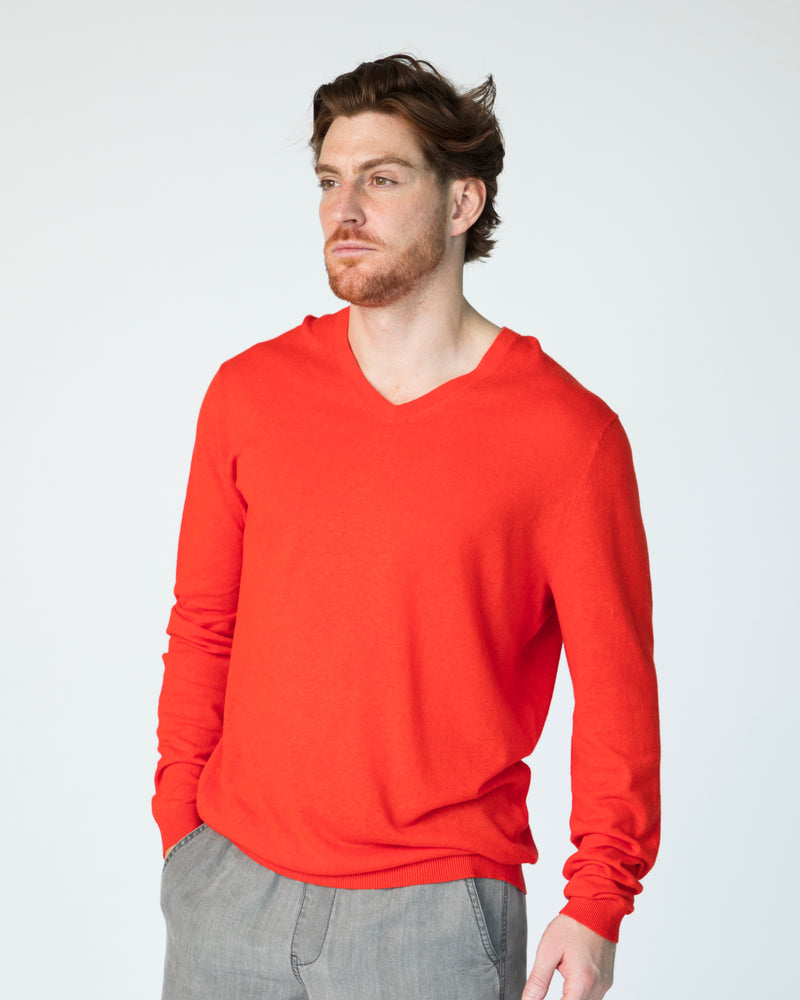 Marco Long T-Shirt (V-Neck) - Pomodori