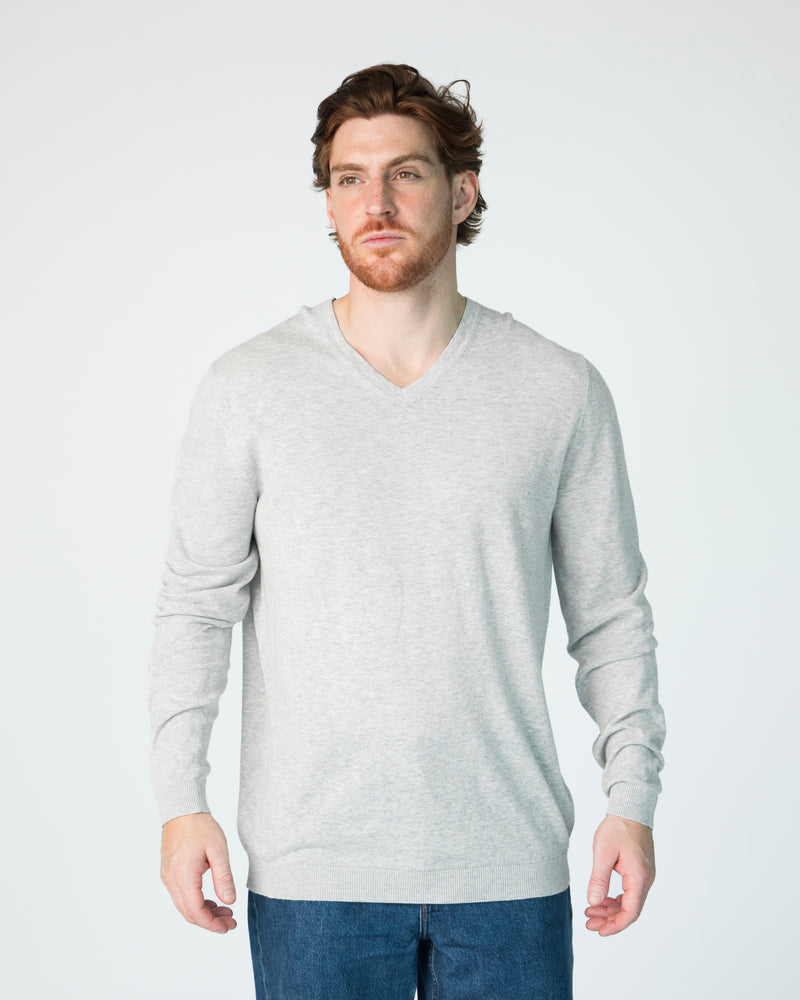 Marco Long T-Shirt (V-Neck) - Woodsmoke