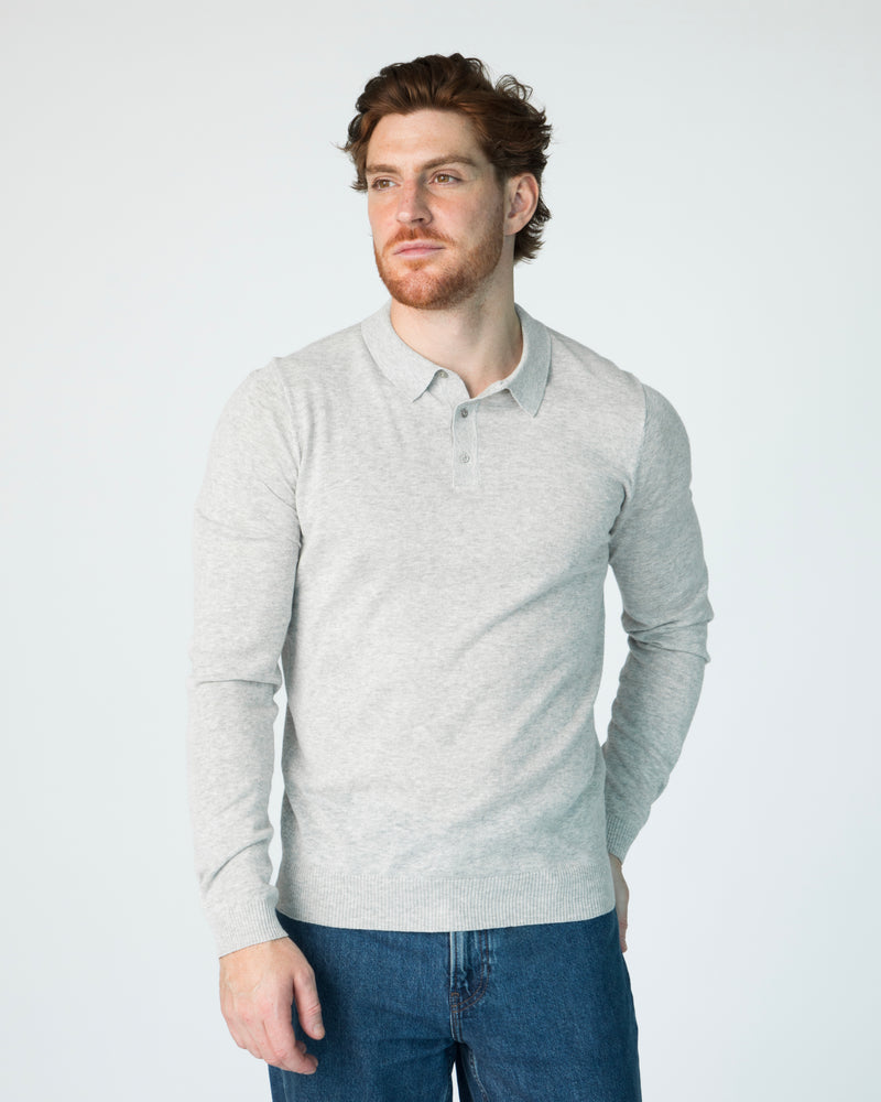 Polo Men Michel Long Sleeve - Woodsmoke