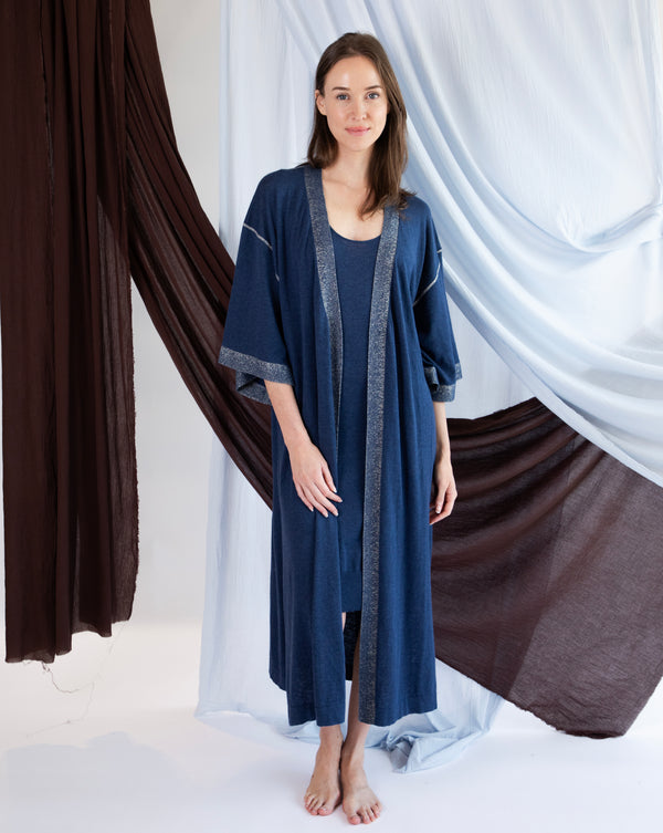Georgina Long Kimono - Indigo Denim