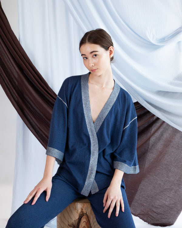 Georgina Short Kimono - Indigo Denim