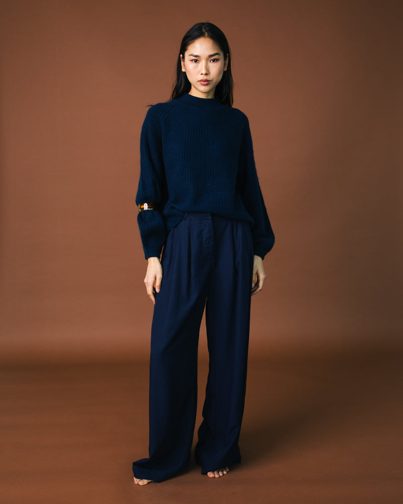 Le Chill Mock Neck Sweater - Navy