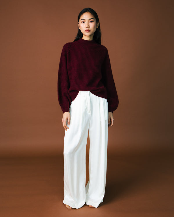Le Chill Mock Neck Sweater - Mahogany