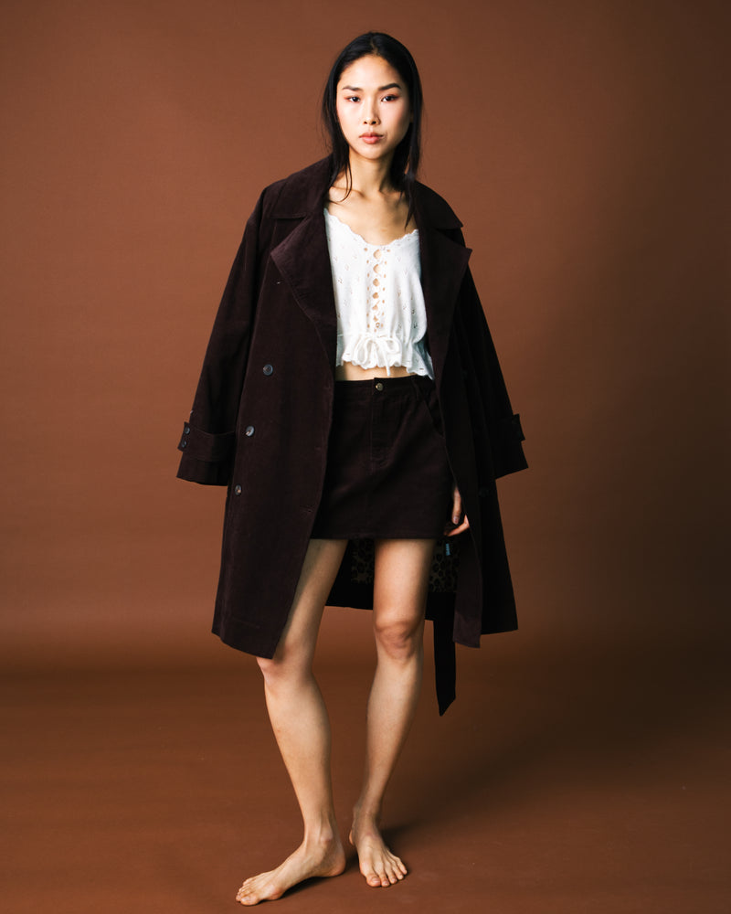 Lilou Mini Skirt - Velvet Choco