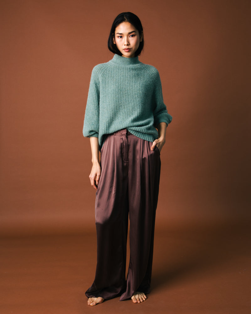Suzie Pants - Brown Silk