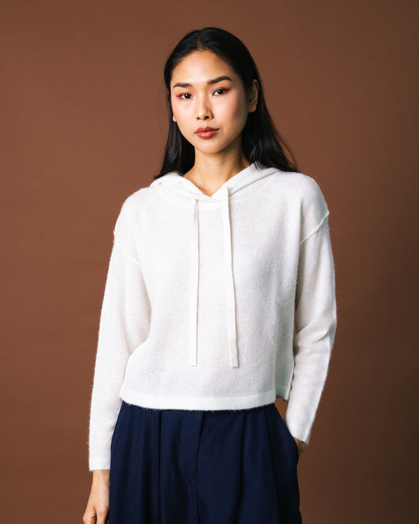 Alexi Hoodie Crop - Pure White