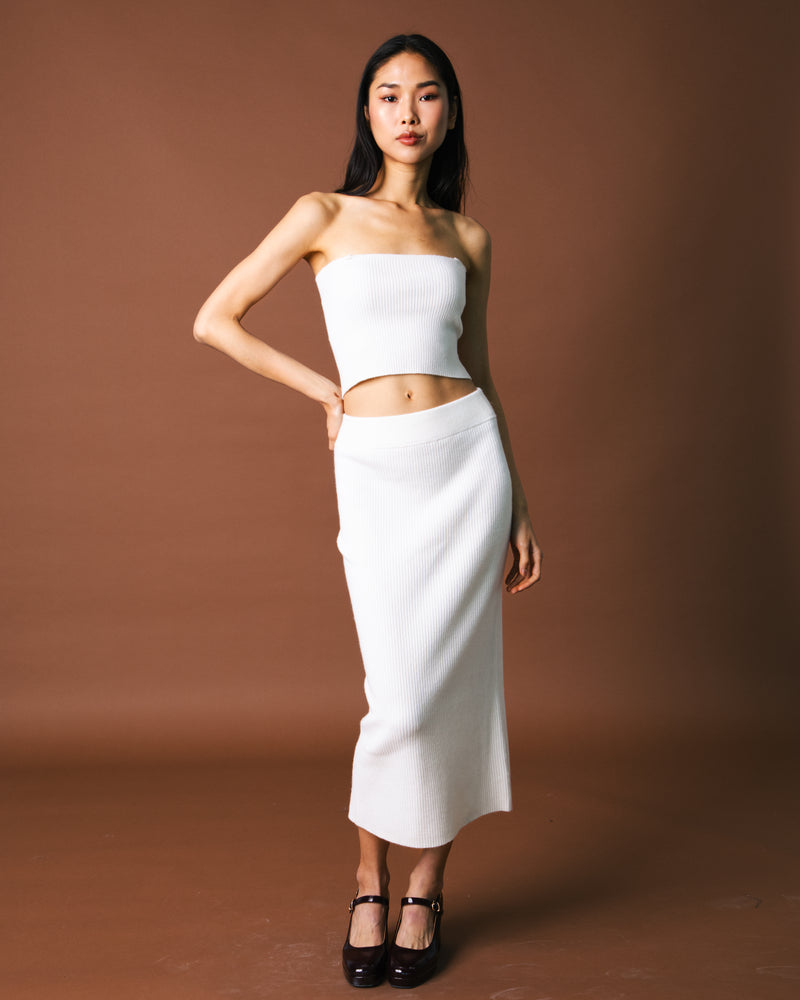 Leon Pencil Skirt - Parchment