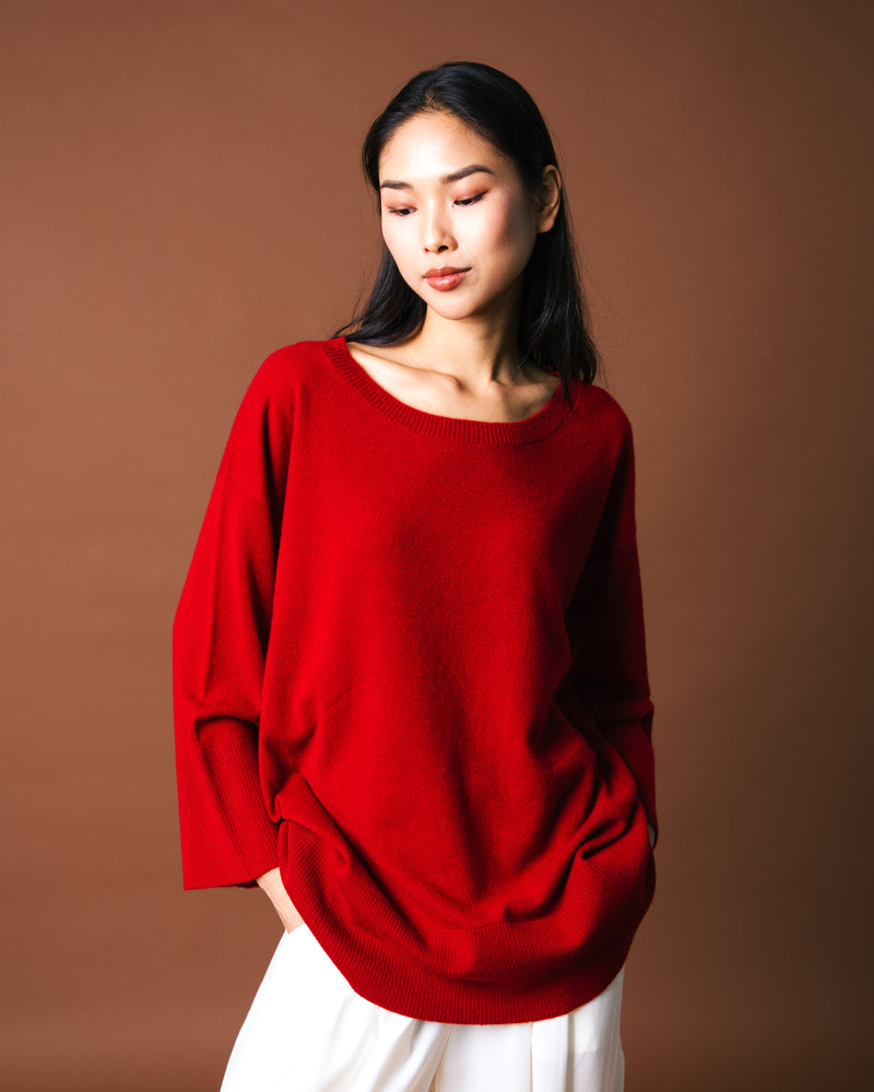 Leon Oversize Sweater - Garnet