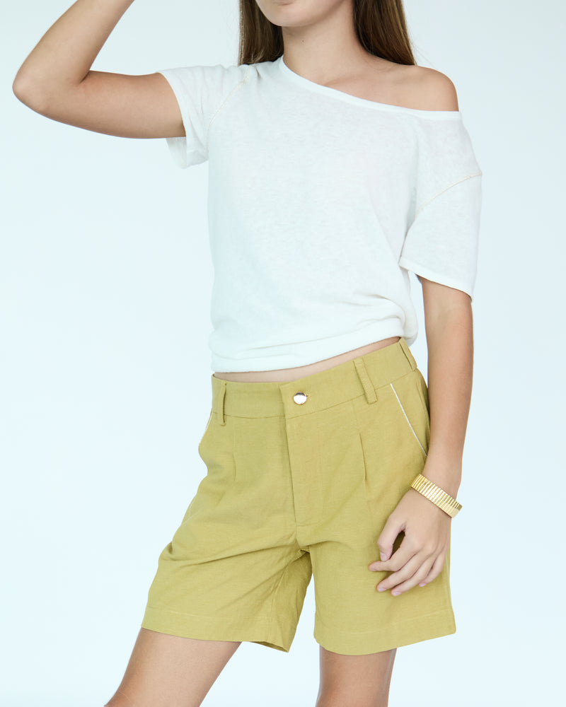 Girl Yves Short - Light Moss