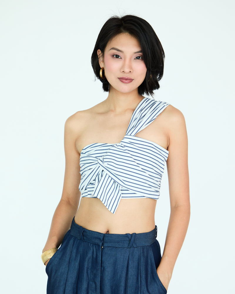 Le Bustier - White & Blue Stripes