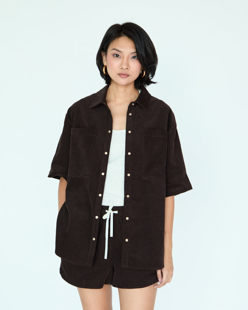 Lilou Velvet Short - Chocolate