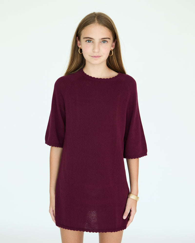 Girl Capri Dress - Plum