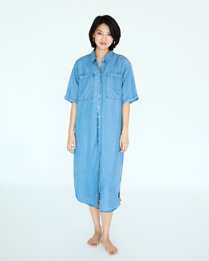 Jim Long Dress Shirt - Medium Blue Chambray