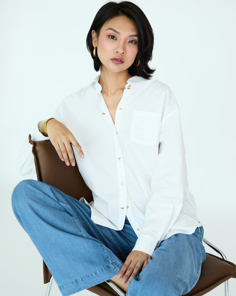 Jules Oversize Shirt - Poplin White
