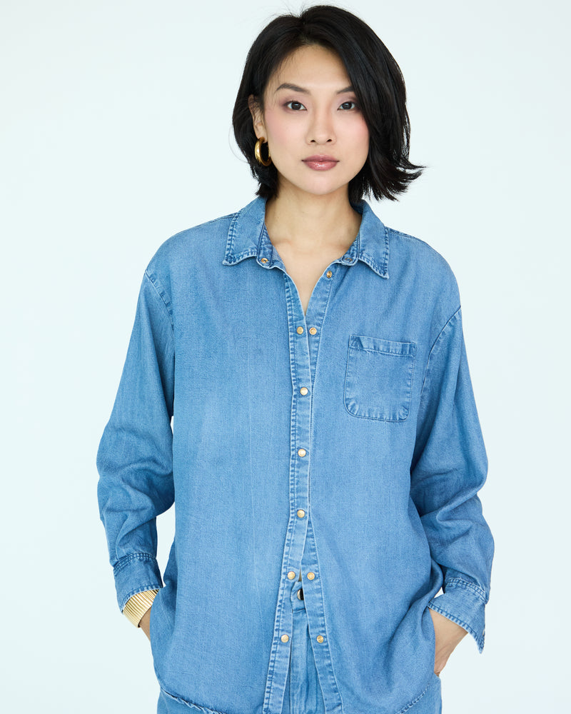 Jules Shirt - Medium Blue Chambray