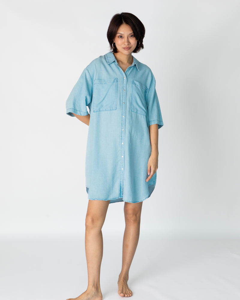 Jim Short Dress Shirt - Bleached Blue Chambray