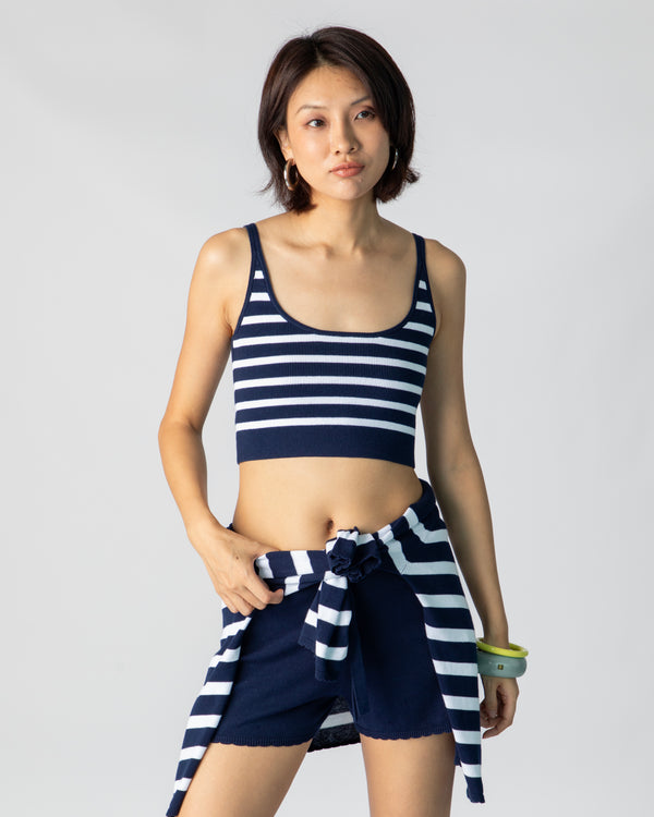 La Bretagne Brassiere - Navy & White Stripes