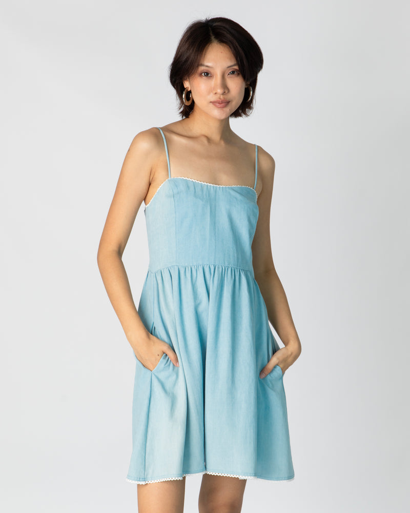 Ballet Dress - Bleach Blue Chambray