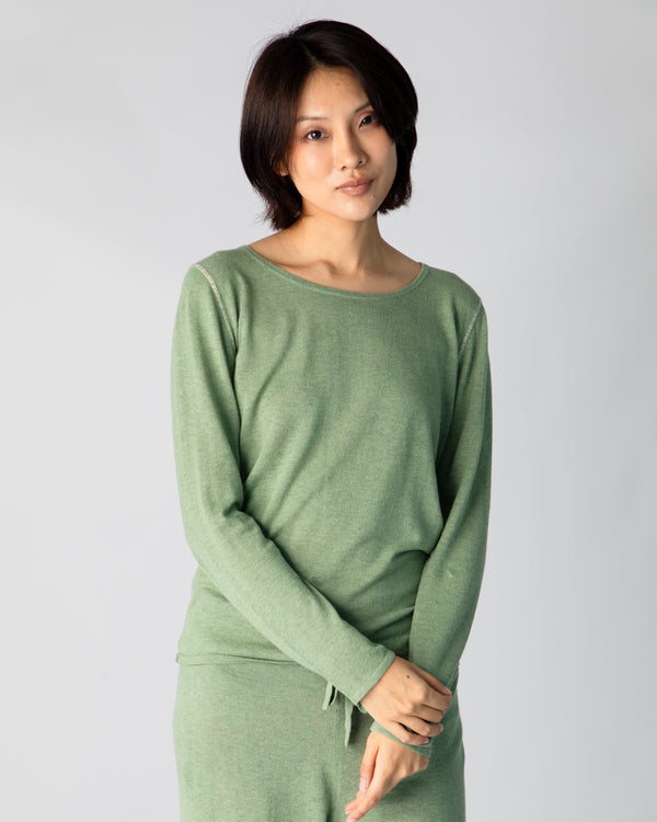 Marcelle Long T-Shirt (Round Neck) - Field
