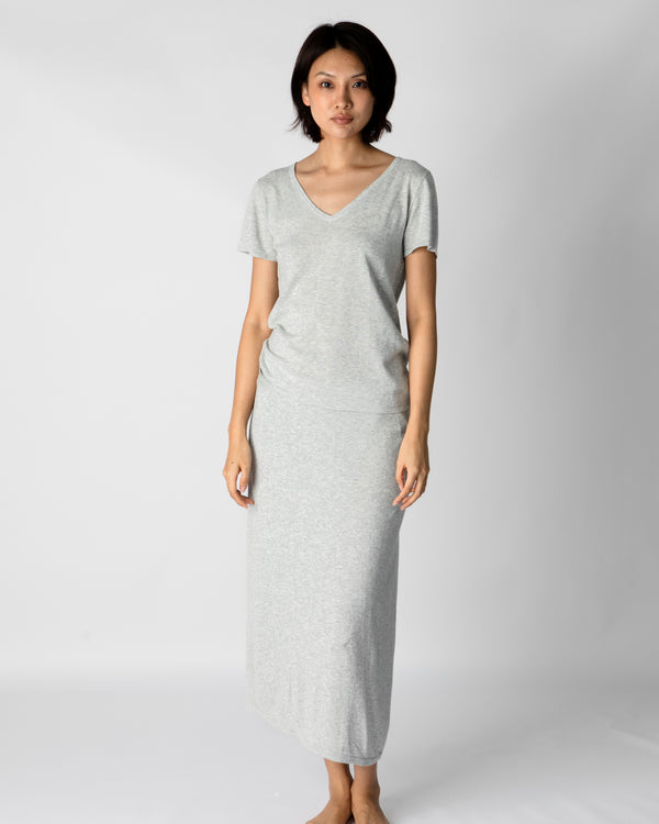 Marcelle T-Shirt (V-Neck) - Woodsmoke