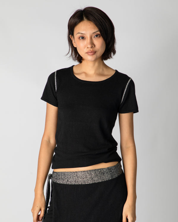 Marcelle T-Shirt (Round Neck) - Pitch Black