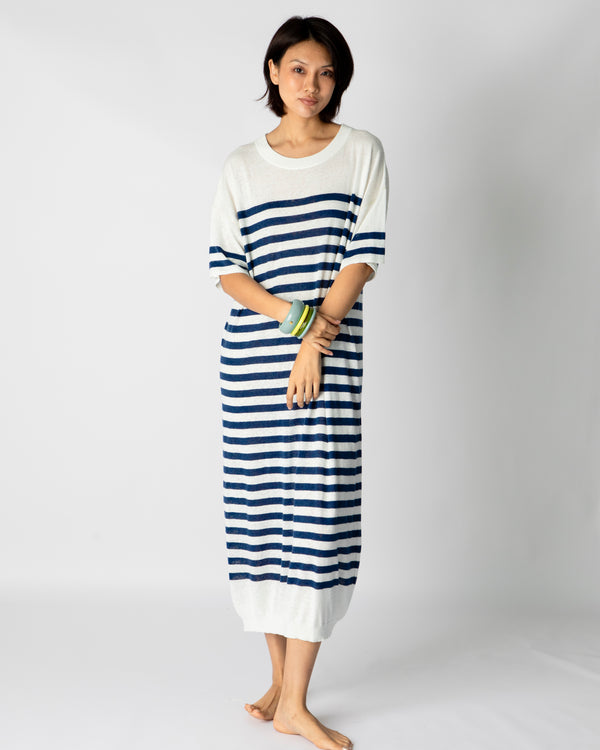 Azzura Dress - Navy Stripes