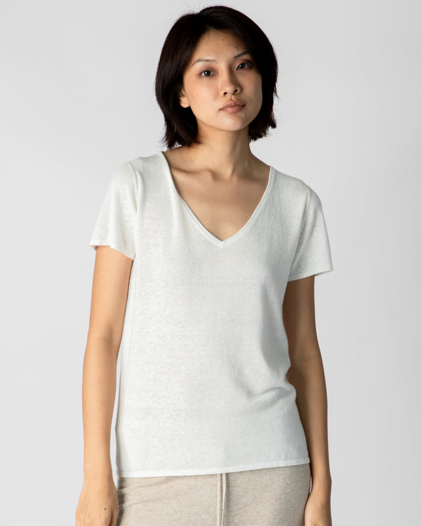 Marcelle T-Shirt (V-Neck) - White