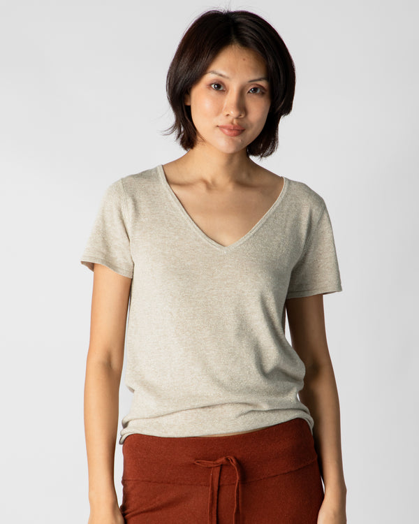 Marcelle T-Shirt (V-Neck) - Gold