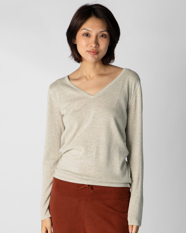 Marcelle Long T-Shirt (V-Neck) - Gold