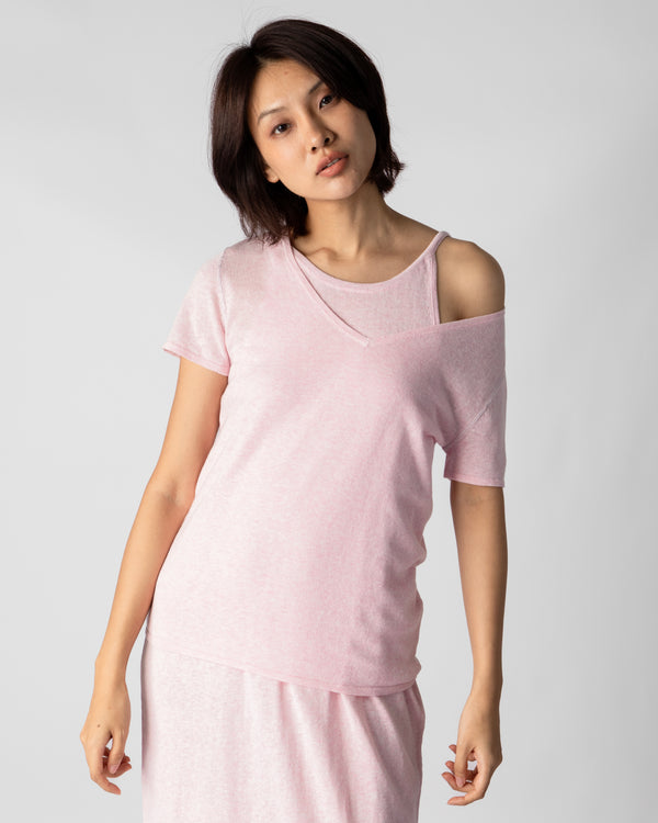 Marcelle T-Shirt (V-Neck) - Pink Essence