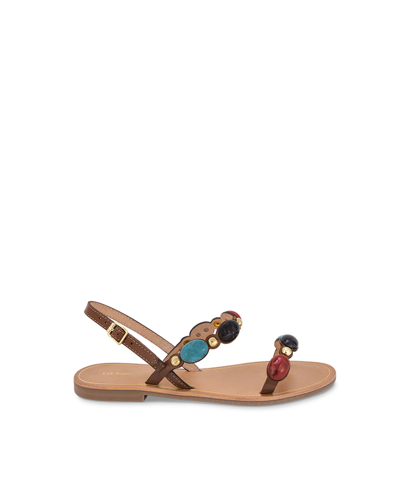 Halep Sandals - Tan Multi